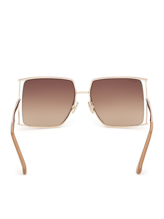 Max Mara Women's Sunglasses with Gold Metal Frame and Brown Gradient Lens MM 0120 47F