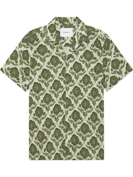 Κοντομάνικο Πουκάμισο Vintage Green/ivory