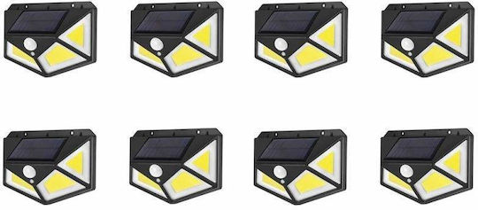 Set 8 Lămpi Solare de Perete 1W 600lm cu Senzor de Mișcare 8cmx100cmcm