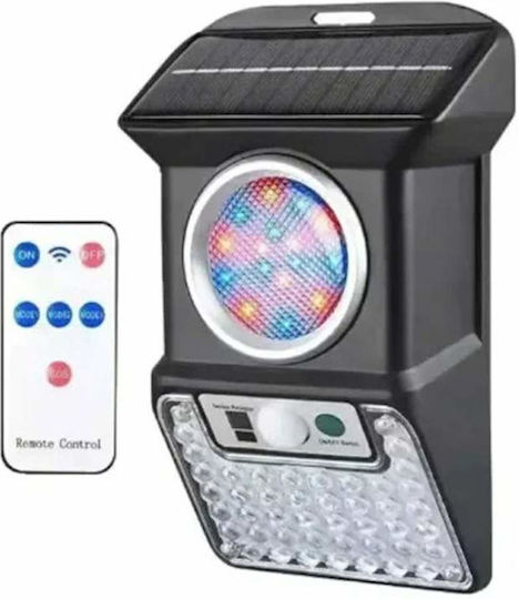 Wall Mounted Solar Light Red with Motion Sensor and Remote Control IP65