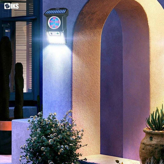 Wall Mounted Solar Light Red with Motion Sensor and Remote Control IP65