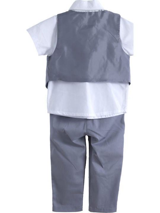Kids' Suit Summer 4pcs Gray