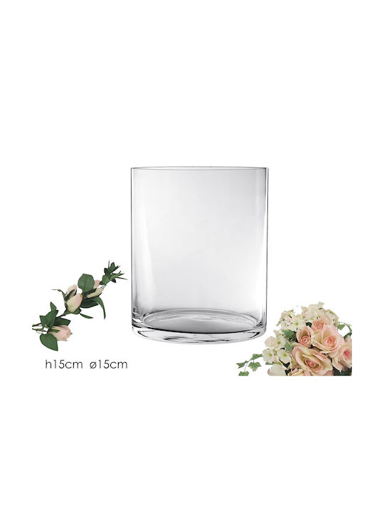 Decorative Round Glass Vase 15x15cm