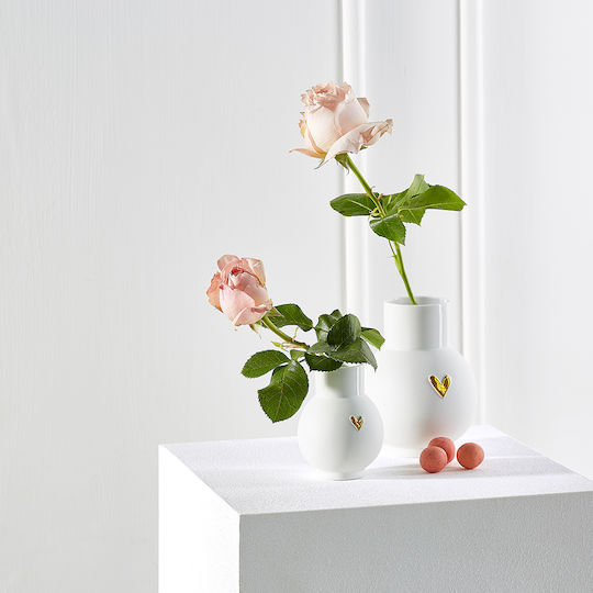 Raeder Porcelain Vase Heart Golden