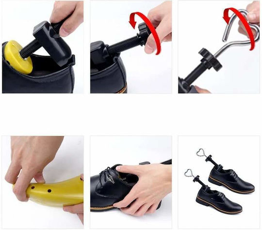 Adjustable Shoe Stretcher Widening Elongating Shoes Foot Shaper Device That Adapts To Foot Shape Unisex Abs Material Size 34 40 Yellow Black
