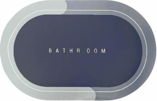 Antiderapant Covoraș de Baie Oval Albastru 86x57buc