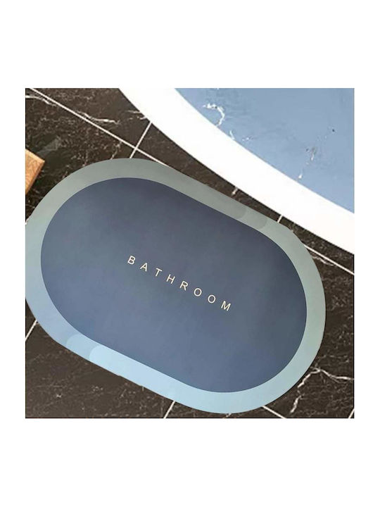 Rutschfest Badematte Oval Blue 90x60cm