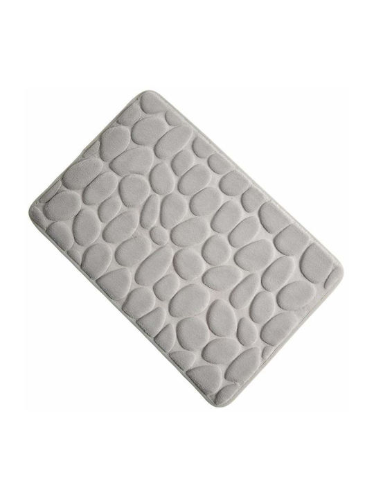 Rutschfest Badematte Synthetisch,Polyester/Cotton/Leather Rechteckig Gray 80x50cm