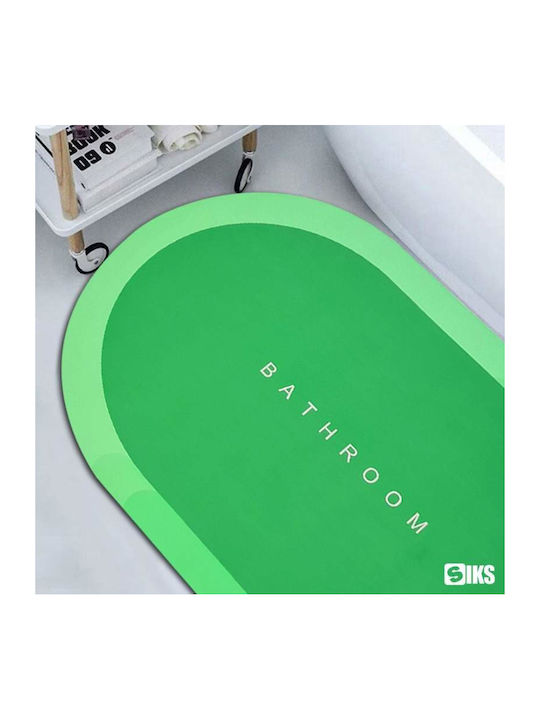 Antiderapant Covoraș de Baie Oval Verde 90x60buc