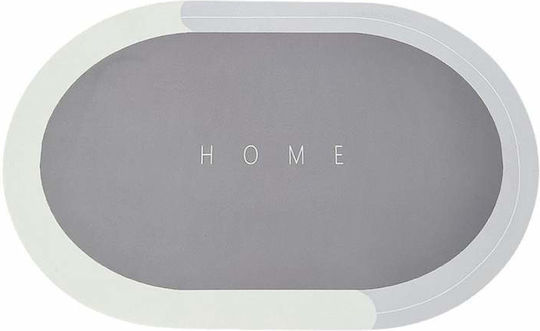 Rutschfest Badematte Oval Light Gray 57x38cm