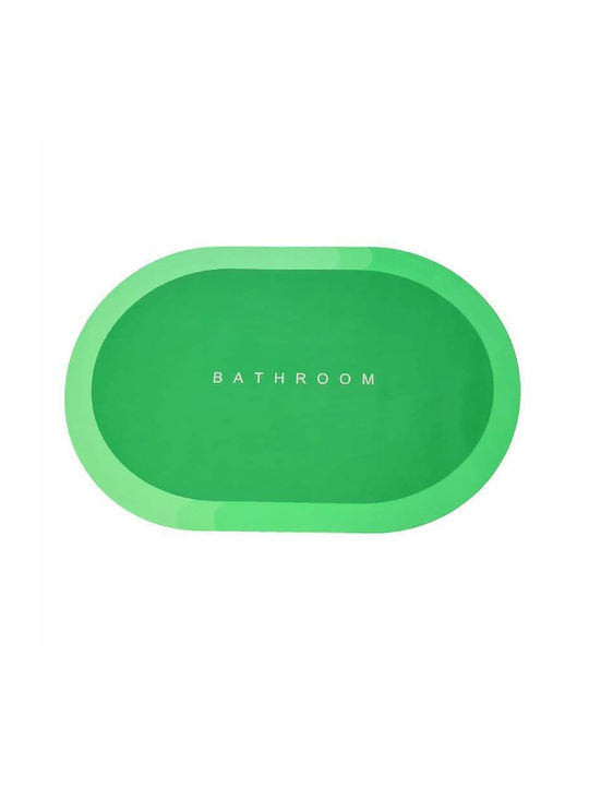 Αντιολισθητικό Πατάκι Μπάνιου Οβάλ Green 57x38εκ.