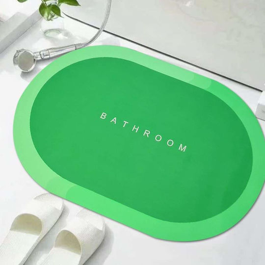 Antiderapant Covoraș de Baie Oval Verde 57x38buc