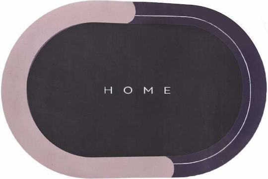 Antiderapant Covoraș de Baie Oval Pink-black 57x38buc