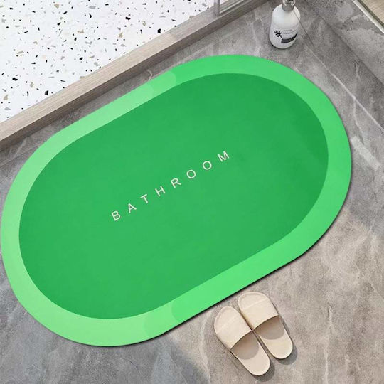 Antiderapant Covoraș de Baie Oval Verde 57x38buc