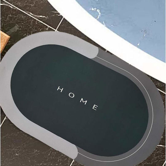 Rutschfest Badematte Oval Green / Gray 57x38cm