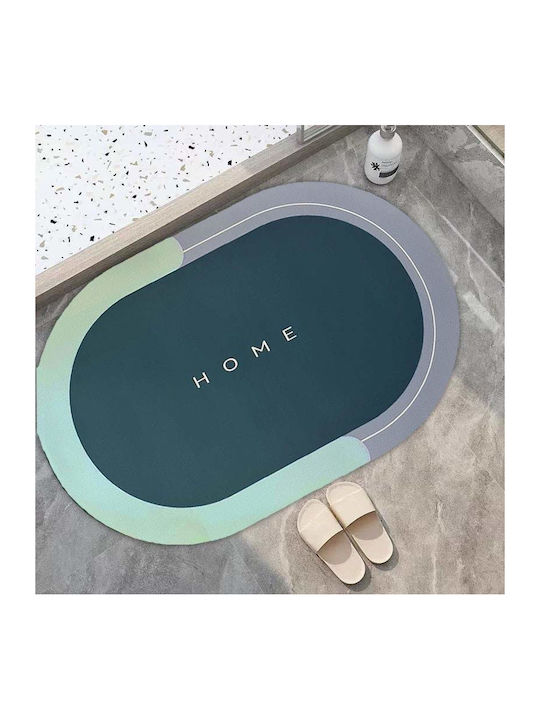 Rutschfest Badematte Oval Green / Blue 57x38cm