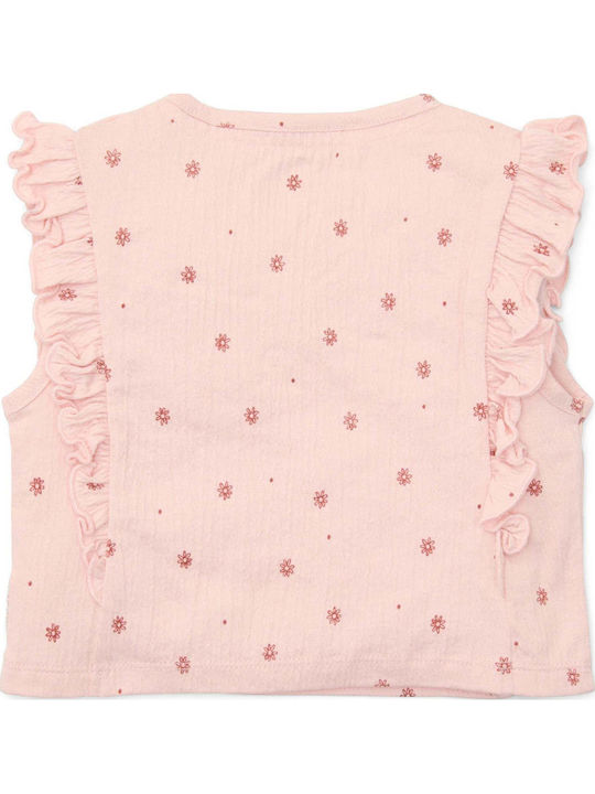 Kids Top Sleeveless Pink Lotus