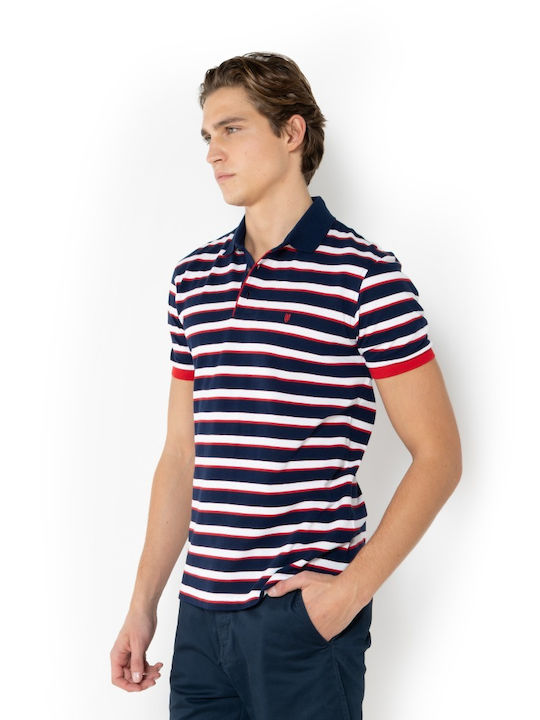 Polo Kurzarmbluse Blue, Red