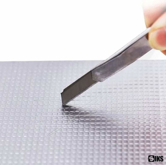 Bandă de etanșare impermeabilă din cauciuc bituminos Siks pentru acoperișuri, etanșare fisuri metalice, coșuri de fum, rezistență la apă, acoperire din aluminiu, aderență îmbunătățită, lățime 15cm x lungime 5m, argintiu