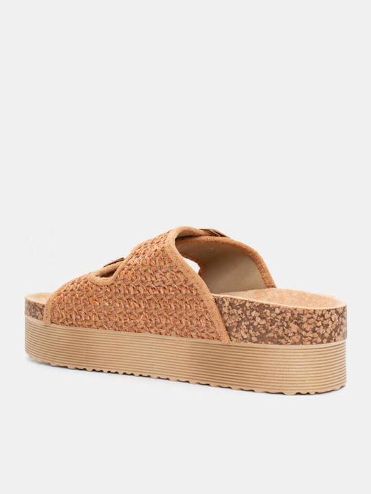 Sandale Casual Damă Flatforme Maro