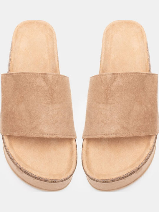 Γυναικεία Σανδάλια Flatforms Μπεζ