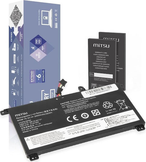 Mitsu Kompatible Batterie für Lenovo ThinkPad Lenovo ThinkPad T570, T580, P51S, P52S mit 2000mAh