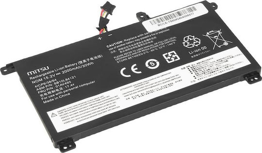 Mitsu Kompatible Batterie für Lenovo ThinkPad Lenovo ThinkPad T570, T580, P51S, P52S mit 2000mAh