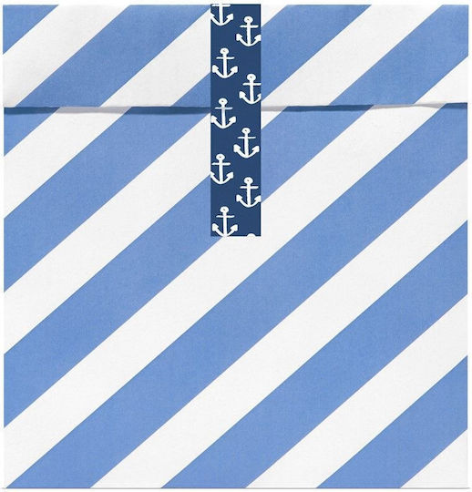 PartyDeco Treats Paper Bag for Gift Blue 6pcs