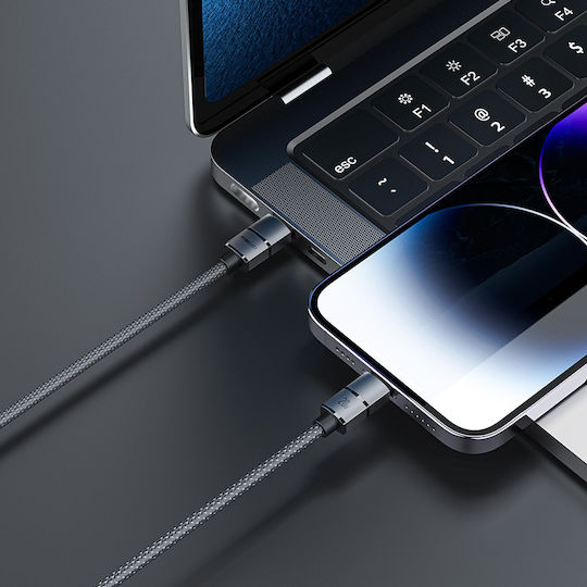 Recci USB-C to Lightning Cable 20W Μαύρο 2m (RS12CL)