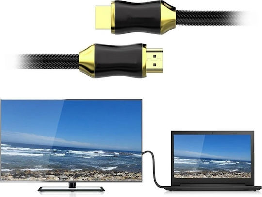 Verk Group HDMI 2.1 Ultra High Speed 48Gbps 4K 120Hz HDR VRR Kabel HDMI-Stecker - HDMI-Stecker 3m Schwarz