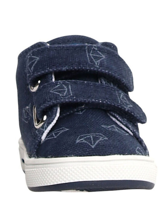 Kids Sneakers High with Scratch Blue