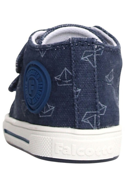 Kids Sneakers High with Scratch Blue