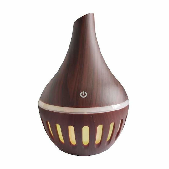 Siks LED Luftbefeuchter Ultraschall 300 ml Behälter Dunkle Holzfarbe