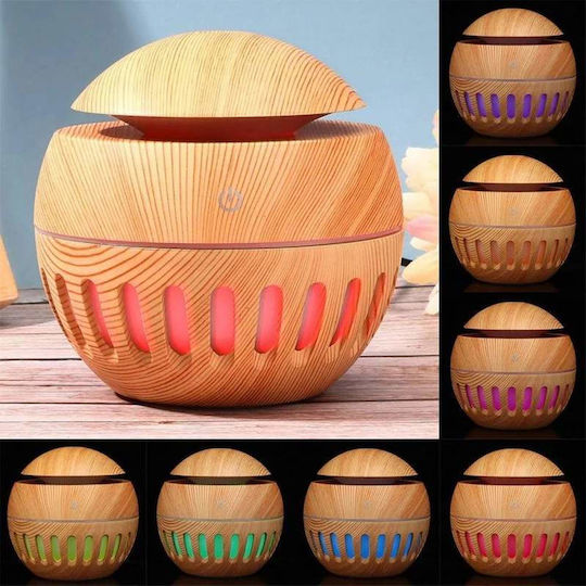 Siks Aromatherapie Luftbefeuchter Ultraschall-Diffusor Ätherisches Öl Sprayer LED USB Licht Holz