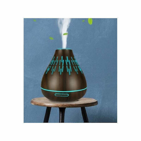 Siks Ultraschall-Luftbefeuchter Aroma Diffuser LED-Lichter Luftreiniger Dunkles Holz