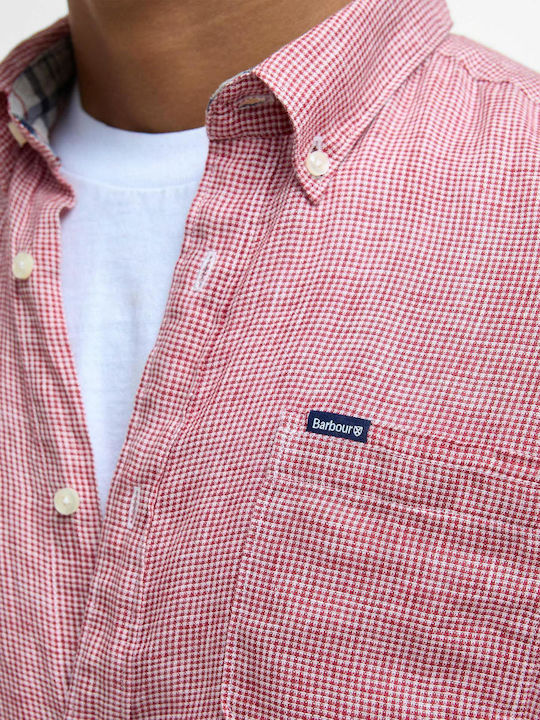 Barbour Linton Leinen Hemd Red