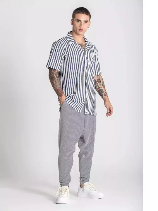 Kurzärmlig Hemd Blue / White