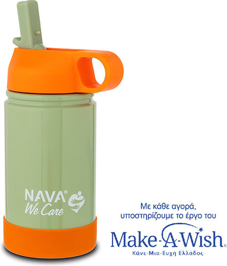 Thermosflasche Edelstahl 360ml "we Care" Nava Grün 10-016-032