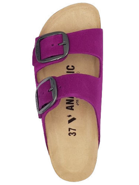Sandale Casual Damă Anatomici Din Piele Violet