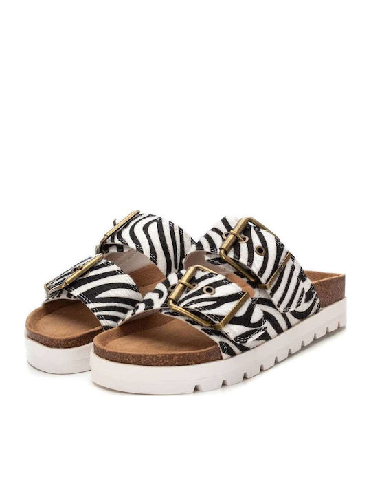 Flache Sandalen für Damen Anatomisch in Schwarz Farbe