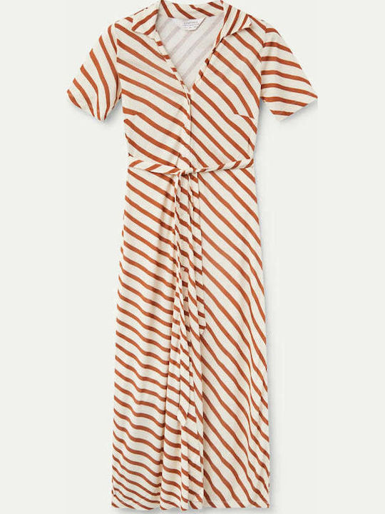 Summer Midi Shirt Dress Multicolour