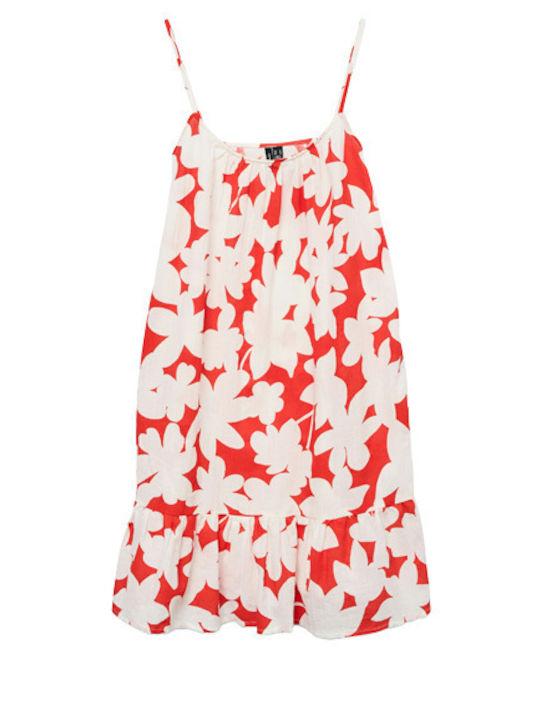 Summer Mini Dress Fiery Red