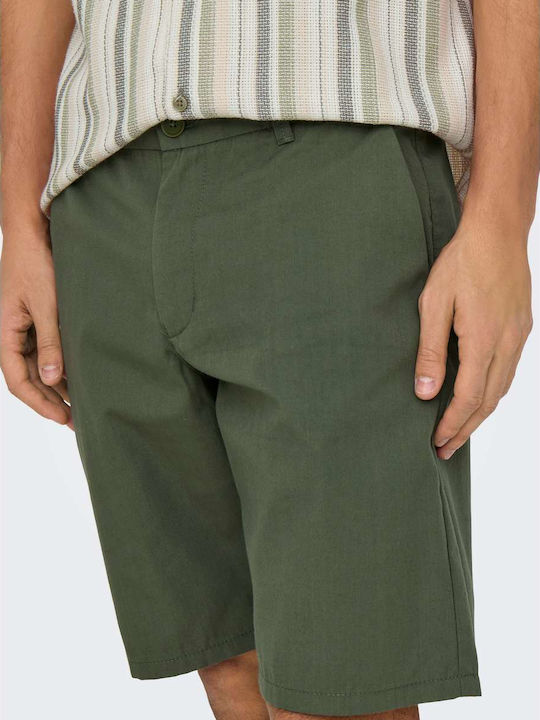 Ανδρική Βερμούδα Chino Olive