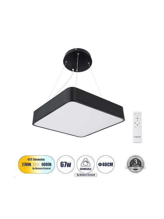 GloboStar Kamala Κρεμαστό LED Panel 67W με Θερμό Λευκό Φως