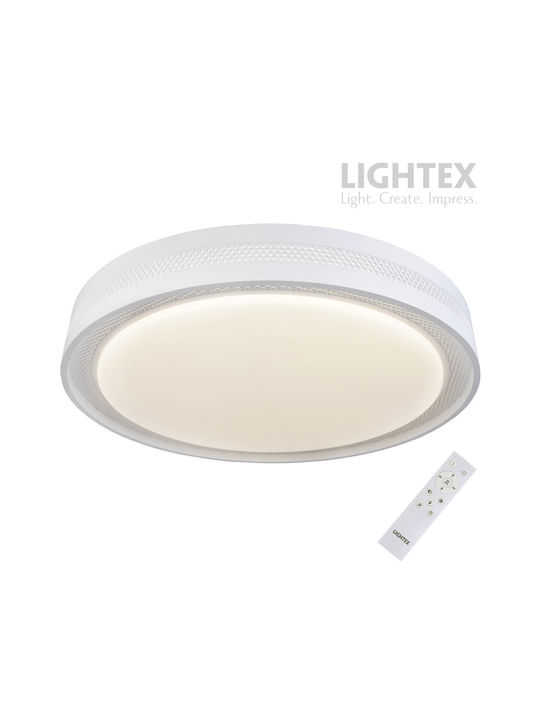 Lightex Light fixture Ceiling Mount Light White with Integrated LED and Remote Control