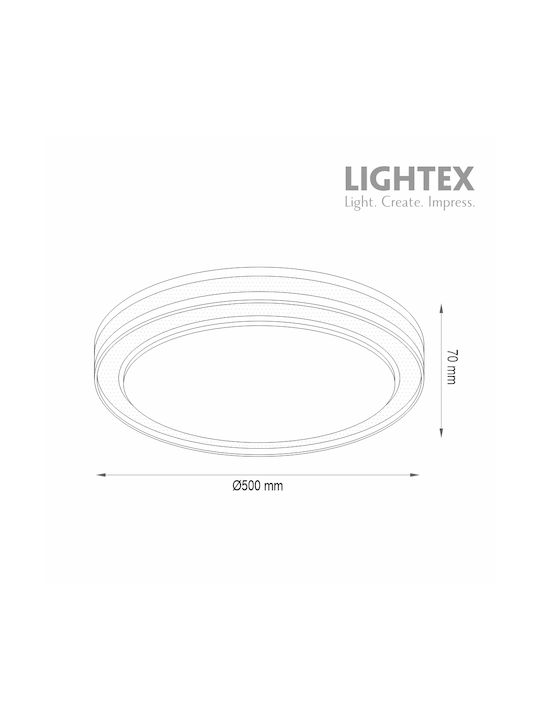 Lightex Light fixture Ceiling Mount Light White with Integrated LED and Remote Control