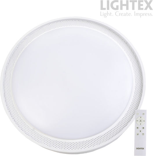 Lightex Leuchte Deckenleuchte Weiß mit Integrierter LED und Fernbedienung