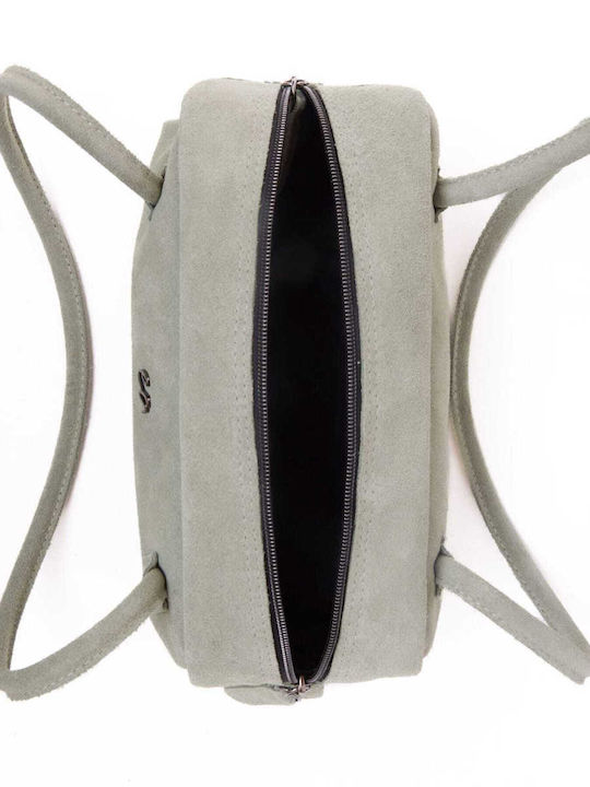 Leder Damentasche Schultertasche Grün