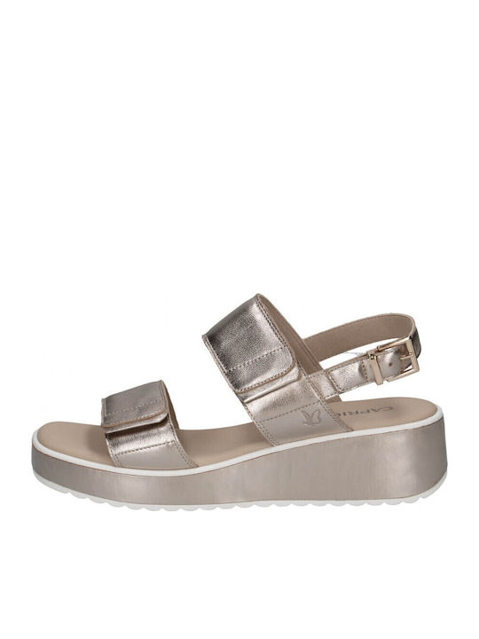 Damenplattformen Beige