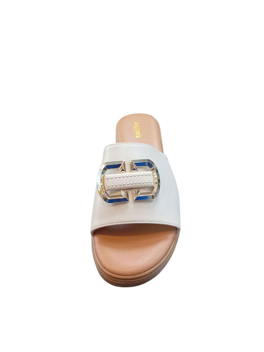 Damenplattformen Beige